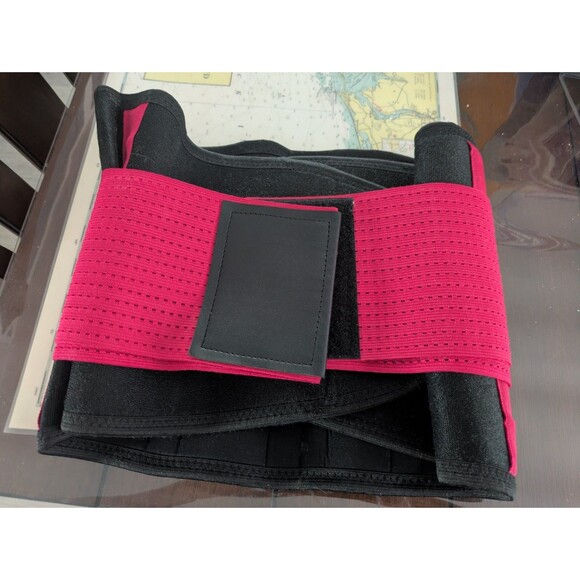 Unbranded Other - Adjustable Lower Back Support Belt Fitness Waist Trainer Matrix Black Pink